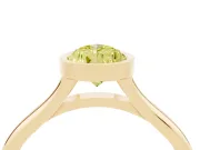 Pear-Shaped Bezel Engagement Ring Setting for a Fancy Yellow Lab-Grown Diamond | Yellow Gold