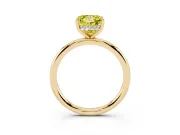 Princess Cut Hidden Halo Ring Setting for a Fancy Yellow Lab-Grown Diamond | Yellow Gold