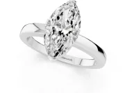Marquise Solitaire Engagement Ring Setting | Flat Tab Prongs | Platinum