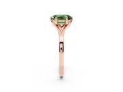 Emerald Cut Split Shank Engagement Ring Setting for a Fancy Green Lab-Grown Diamond | Rose Gold