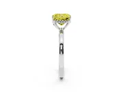 Radiant Cut Engagement Ring Setting for a Fancy Yellow Lab-Grown Diamond | Hidden Halo | White Gold