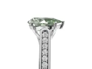 Pear-Shaped Engagement Ring Setting for a Fancy Green Lab-Grown Diamond | Sterling Silver - Design NV-24597