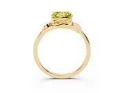 Princess Cut Leaf Bypass Solitaire Engagement Ring Setting for a Fancy Yellow Lab-Grown Diamond | Yellow Gold