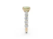 Princess Cut Engagement Ring Setting for a Fancy Yellow Lab-Grown Diamond | Yellow Gold - Design NV-24455