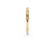 Marquise Motif Diamond Openwork Eternity Band Set in Yellow gold with Pavé and Bezel Setting
