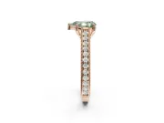 Pear-Shaped Vintage Engagement Ring Setting for a Fancy Green Lab-Grown Diamond | Rose Gold - Design NV-24644