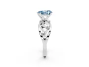 Pear-Shaped Loop Engagement Ring Setting for a Fancy Blue Lab-Grown Diamond | Platinum