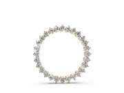 Round Lab-Grown Diamond Open Circle Pendant Necklace | Individual Prong Heads | Yellow Gold
