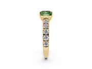 Princess Cut Engagement Ring Setting for a Fancy Green Lab-Grown Diamond | Yellow Gold - Design NV-24643