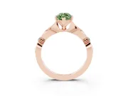 Marquise Floral Solitaire Engagement Ring Setting for a Fancy Green Lab-Grown Diamond | Rose Gold