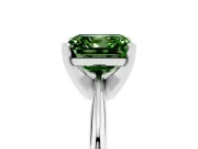 Asscher Cut Engagement Ring Setting for a Fancy Green Lab-Grown Diamond | White Gold