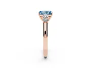 Radiant Cut 5 Stone Engagement Ring Setting for a Fancy Blue Lab-Grown Diamond | Rose Gold