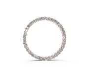 Round Lab-Grown Diamond Open Eternity Circle Pendant Necklace | Shared Prongs | Rose Gold