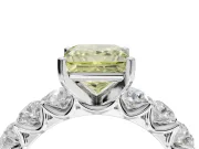 Princess Cut Engagement Ring Setting for a Fancy Yellow Lab-Grown Diamond | Platinum - Design NV-24455