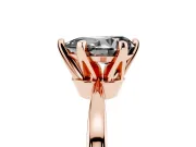 Pear-Shaped Tapered Solitaire Engagement Ring Setting for a Black Center | Rose Gold
