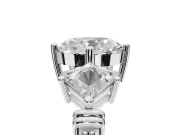 Oval Three Stone Engagement Ring Setting | On-Point Princess Side Stones | Sterling Silver
