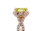 Princess Cut Halo Engagement Ring Setting for a Fancy Yellow Lab-Grown Diamond | Rose Gold - Design NV-24725