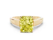 Radiant Cut Solitaire Engagement Ring Setting for a Fancy Yellow Lab-Grown Diamond | Yellow Gold