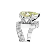 Pear-Shaped Bypass Engagement Ring Setting for a Fancy Yellow Lab-Grown Diamond | Sterling Silver