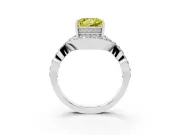 Princess Cut Infinity Twist Engagement Ring Setting for a Fancy Yellow Lab-Grown Diamond | Sterling Silver