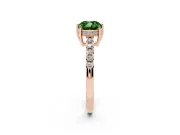 Cushion Cut Engagement Ring Setting for a Fancy Green Lab-Grown Diamond | Rose Gold - Design NV-24649
