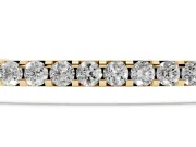 Round Lab-Grown Diamond Bar Chain Bracelet | Shared Prong Row | Yellow Gold