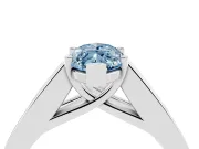 Marquise Channel-Set Engagement Ring Setting for a Fancy Blue Lab-Grown Diamond | Platinum