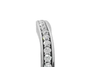 Round Lab-Grown Diamond Contoured Pavé Wedding Band | Smooth Polished Edges | White Gold