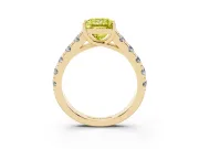 Princess Cut Engagement Ring Setting for a Fancy Yellow Lab-Grown Diamond | Yellow Gold - Design NV-24643