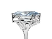 Marquise Bypass Solitaire Engagement Ring Setting for a Fancy Blue Lab-Grown Diamond | White Gold