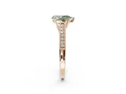 Pear-Shaped Engagement Ring Setting for a Fancy Green Lab-Grown Diamond | Rose Gold - Design NV-24597