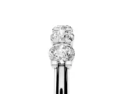 Round Diamond Half Eternity Band Set in White gold with Prong-Set Stones
