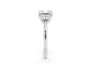 Asscher Cut Plain Knife-Edge Solitaire Engagement Ring Setting | Claw Prongs | White Gold