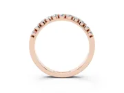 Round Lab-Grown Diamond Half Eternity Band | Single Shared Prongs | Rose Gold