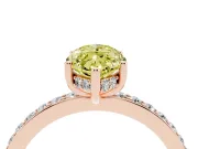 Marquise Hidden Halo Engagement Ring Setting for a Fancy Yellow Lab-Grown Diamond | Rose Gold