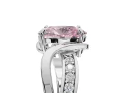 Oval Bypass Solitaire Engagement Ring Setting for a Fancy Pink Lab-Grown Diamond | Pavé Strands | Sterling Silver