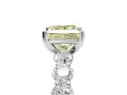 Princess Cut Engagement Ring Setting for a Fancy Yellow Lab-Grown Diamond | White Gold - Design NV-24455