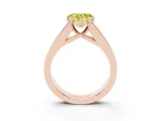 Heart-Shaped Channel-Set Engagement Ring Setting for a Fancy Yellow Lab-Grown Diamond | Rose Gold