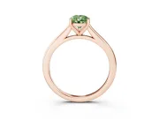 Pear-Shaped Cathedral Engagement Ring Setting for a Fancy Green Lab-Grown Diamond | Rose Gold