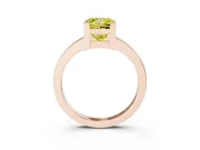 Princess Cut Solitaire Engagement Ring Setting for a Fancy Yellow Lab-Grown Diamond | Flat Tab Prongs | Rose Gold