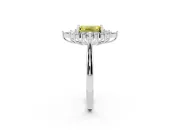 Emerald Cut Engagement Ring Setting for a Fancy Yellow Lab-Grown Diamond | Platinum - Design NV-24790