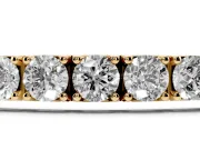 Round Lab-Grown Diamond Large-Stone Tennis Bracelet | Square-Sided Settings | Yellow Gold