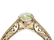 Marquise Vintage Engagement Ring Setting for a Fancy Yellow Lab-Grown Diamond | Yellow Gold - Design NV-24644