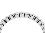 Round Diamond Beaded Eternity Band Set in Silver with Bezel Setting