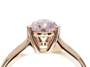 Pear-Shaped Double Claw Solitaire Engagement Ring Setting for a Fancy Pink Lab-Grown Diamond | Rose Gold