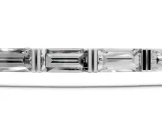 Baguette Lab-Grown Diamond Bar Set Tennis Bracelet | Double Bar Spacers | White Gold