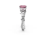 Radiant Cut Twisted Engagement Ring Setting for a Fancy Pink Lab-Grown Diamond | White Gold - Design NV-24635