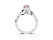 Marquise Vine Engagement Ring Setting for a Fancy Pink Lab-Grown Diamond | White Gold