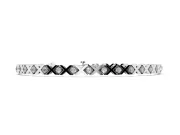 Round Lab-Grown Diamond XO Tennis Bracelet | Polished X Links | Sterling Silver