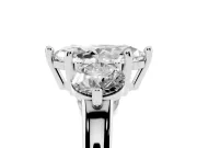 Marquise Cut Diamond Three-Stone Ring Set in Platinum with Prong Setting and Classic Band